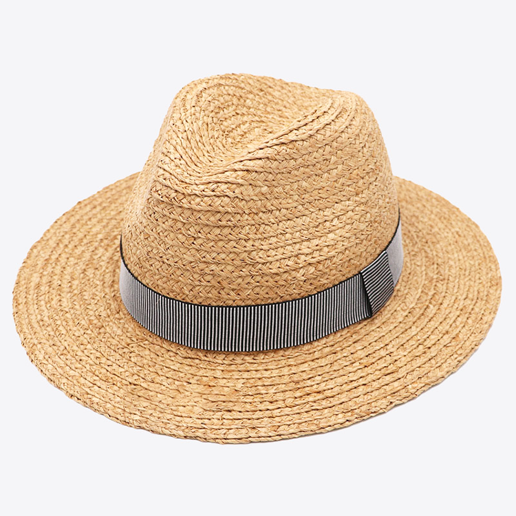 CrochFlower Panama Hat for Women Men, Raffia Straw Beach Hats Wide Bri