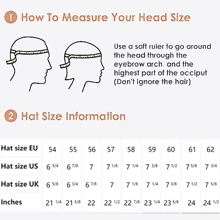 Measure Your Head for Big Size Hats: Size 8 Hats, 7 3/4 Caps