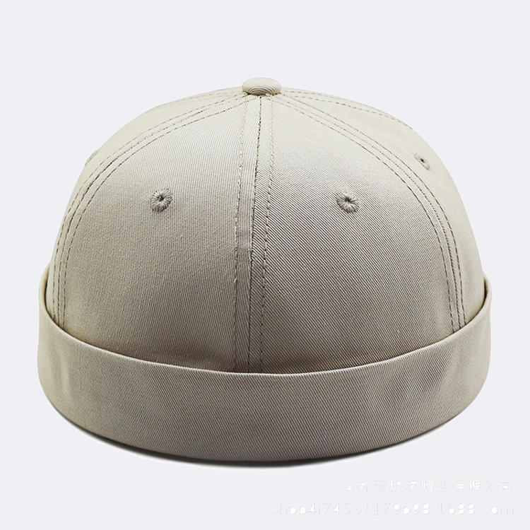 CrochFlower Oversize Brimless Hats, Rolled Cuff Skull Cap, Adjustable  Sailor Docker Cap, No Visor Harbour Hat