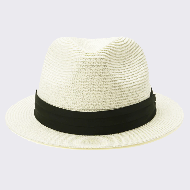 CrochFlower Handmade Fedora Short Brim Straw Hat Men Women Sun Hat Sum