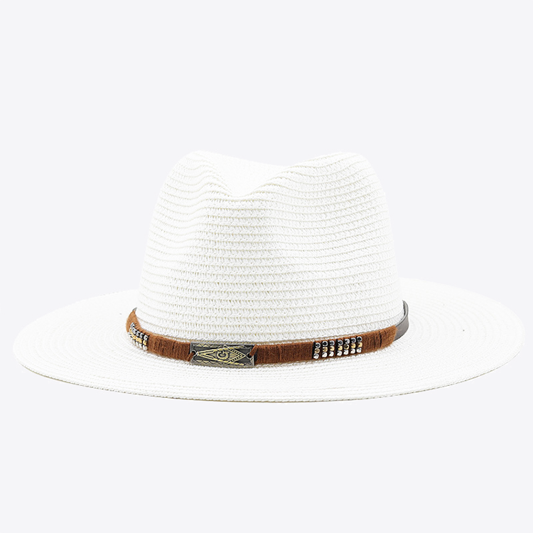 CrochFlower Women Straw Sun Hat Mens Cowboy Style Garden Hat UPF 50+ W