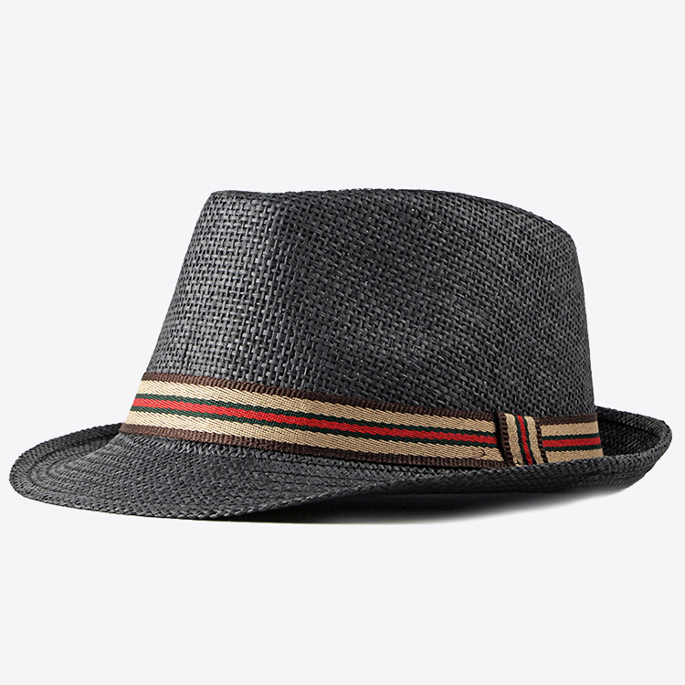 Womens Short Brim Straw Sun Hat Fedora Trilby Hat Panama Men Roll Up  Packable Beach Hats One Size Khaki